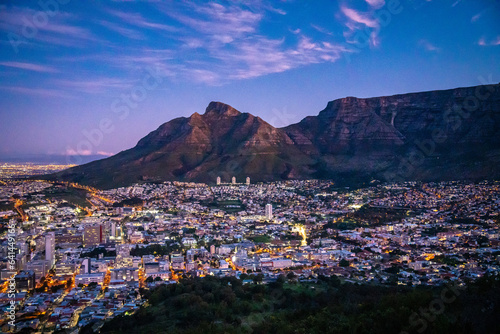 View of Cape Town from Signall hill viewpoint, in Western Cape, South Africa