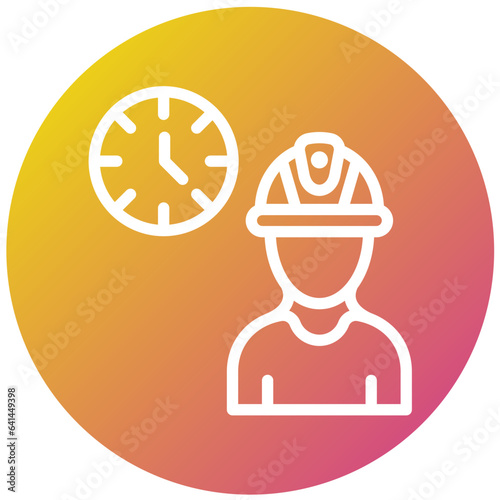 Working hours Vector Icon Design Illustration
