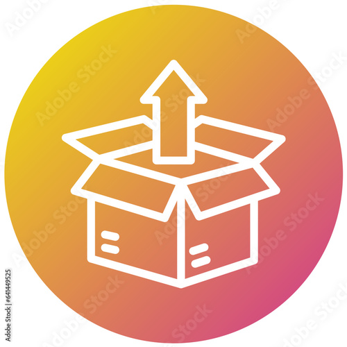 Unboxing Vector Icon Design Illustration