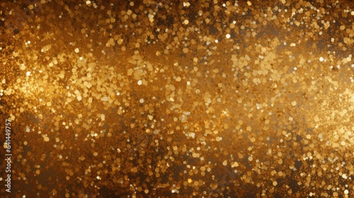 Shimmer background abstract gold foil texture with glitter flares and sparkling surface. Christmas concept with copy space.