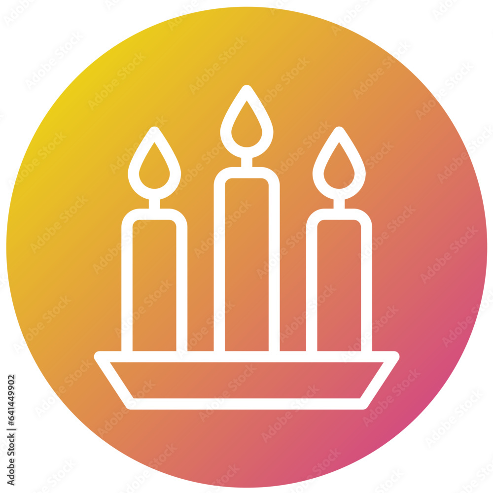 Obraz premium Candle Vector Icon Design Illustration