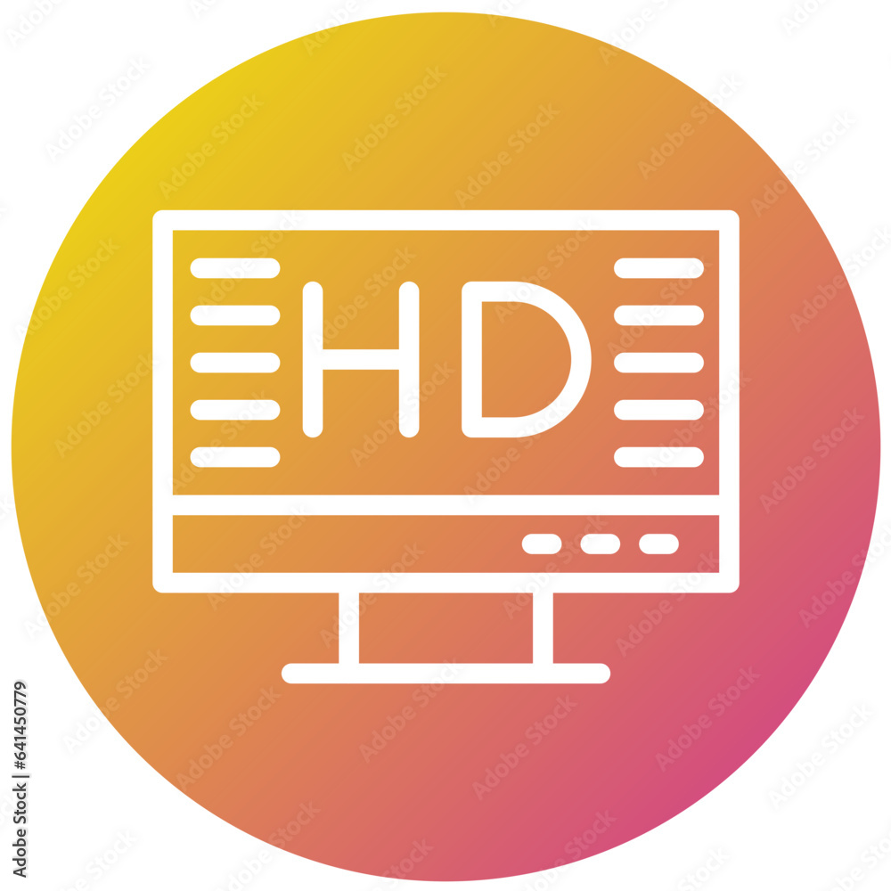 Hd screen Vector Icon Design Illustration Hd screen Vector Icon Design Illustration
