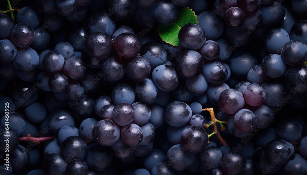 Black grapes background