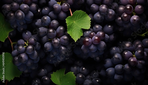 Black grapes background