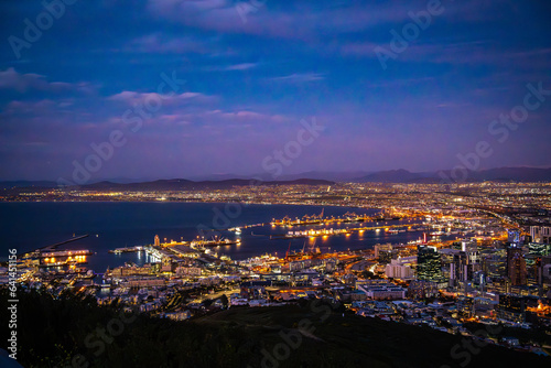 View of Cape Town from Signall hill viewpoint  in Western Cape  South Africa