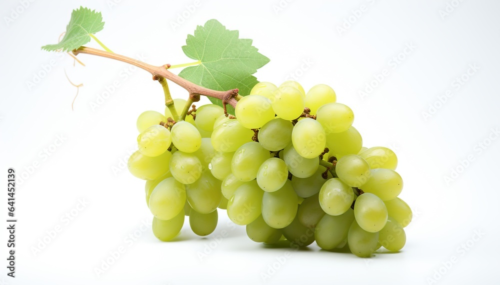White grapes in white background White grapes in white background