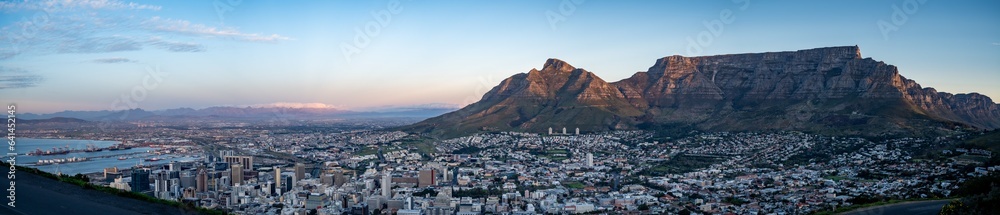 Signal Hill sunset viewpoint over Cape Town in Western Cape, South Africa