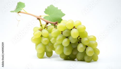 White grapes in white background 