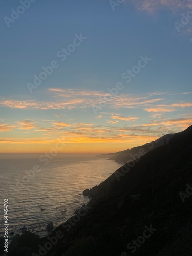 sunset over the sea