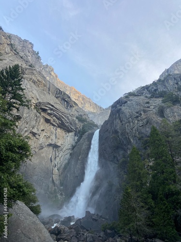 waterfall in the mountains