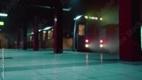 empty train station during the covid-19 pandemic photo