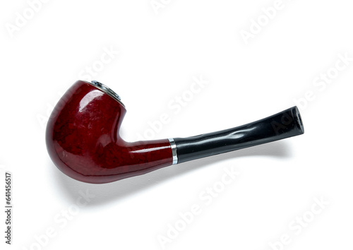 Vintage smoking pipe isolated on white background