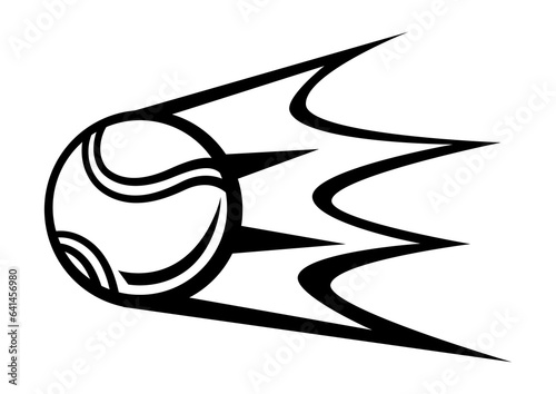Tennis ball illustration. Sport club item or symbol.