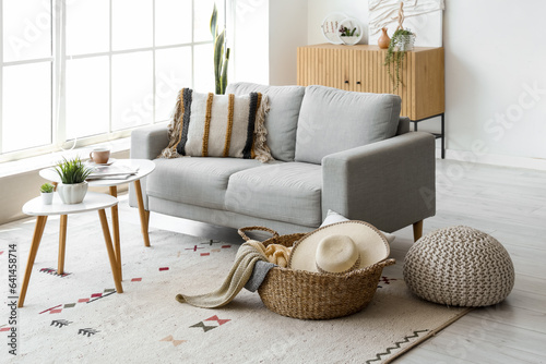 Interior of light living ro...