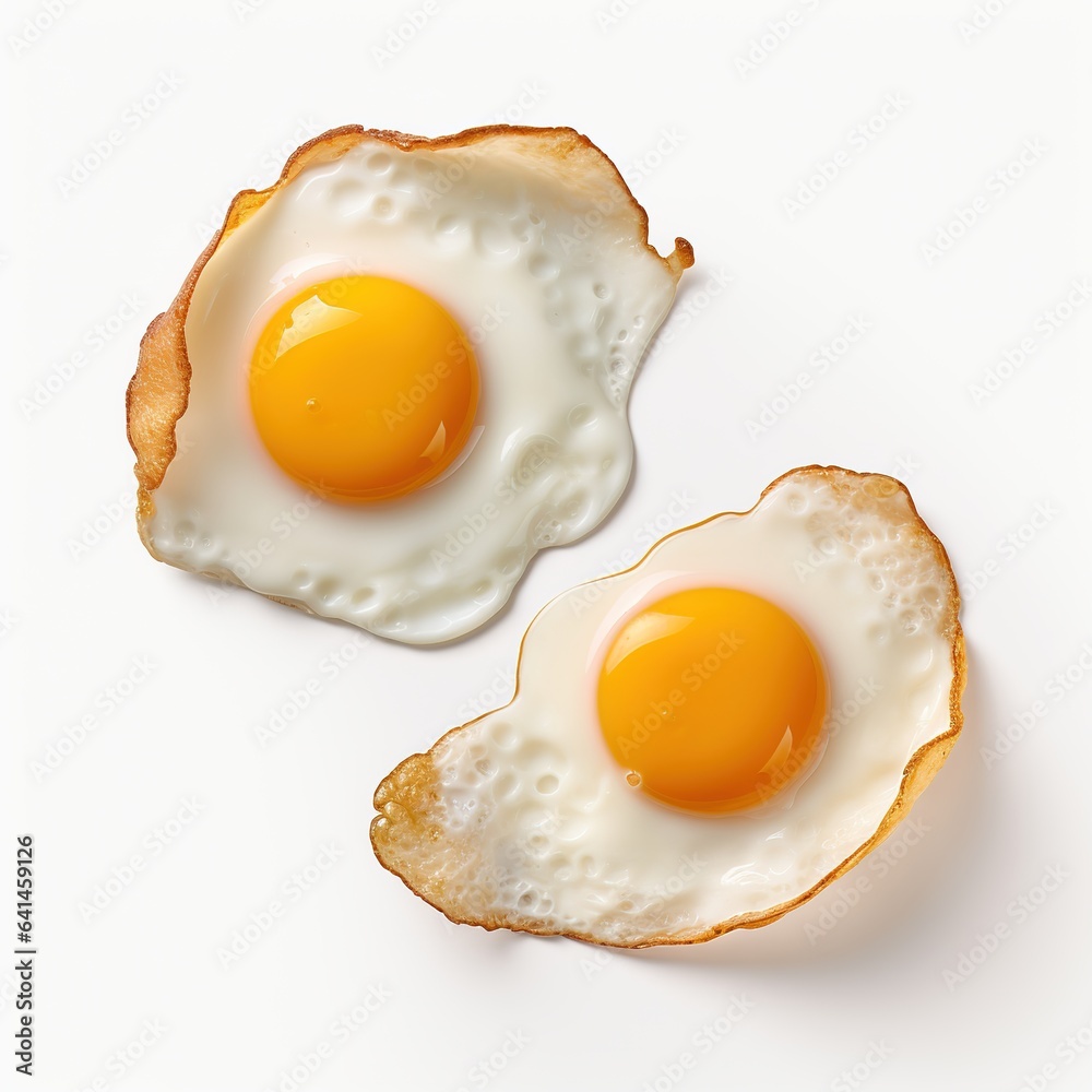 Fried eggs isolated on white Fried eggs isolated on white