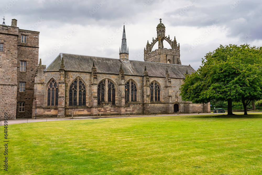 Fototapeta premium Set of historic buildings of medieval construction of the University of Aberdeen, Scotland, UK.