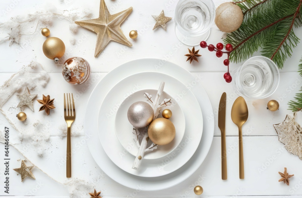 Festive table christmas food. Generate Ai Festive table christmas food. Generate Ai