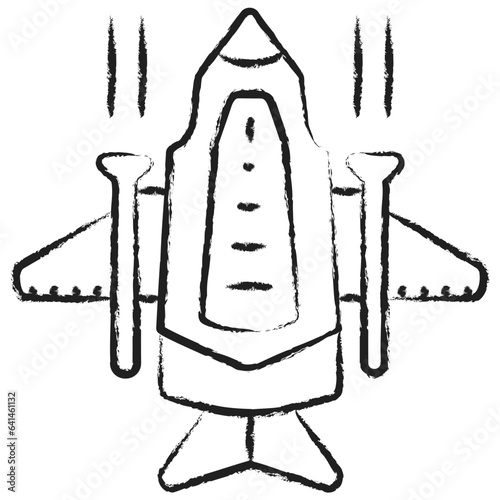 Hand drawn Fighter Jet icon