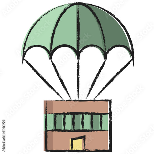 Hand drawn Parachute icon