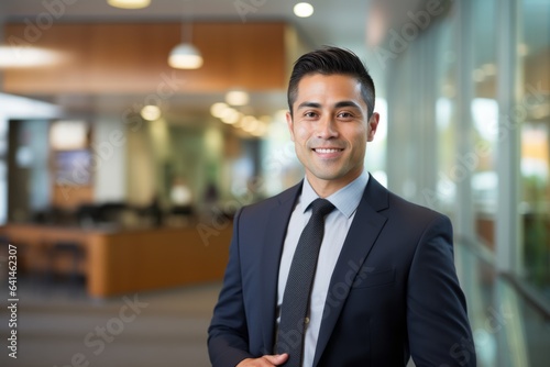 Smiling asian man guy suit businessman business assistant person office employee company manager entrepreneur job advisor startup analyst CEO employer marketing specialist finance stock investor