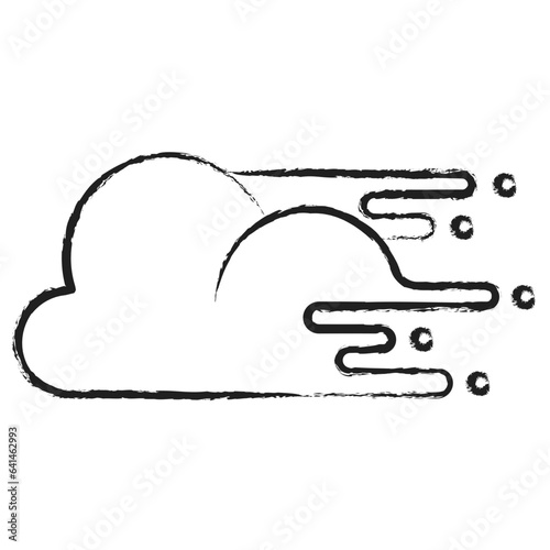 Hand drawn Moving cloud icon