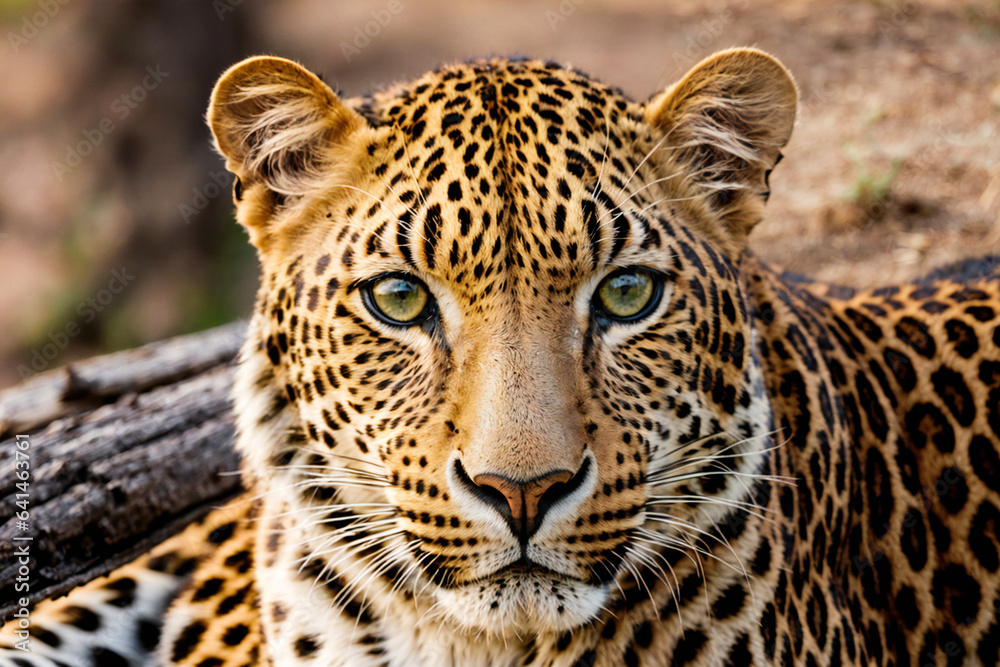 Leopard closeup photo Leopard closeup photo