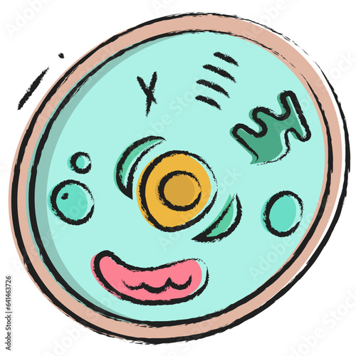 Hand drawn Animal cell icon