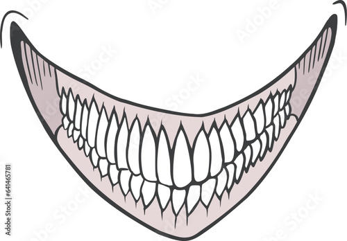 Creepy mouth draw