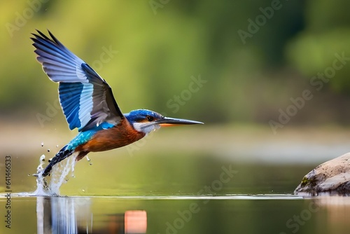 blue heron in the water © Aansa