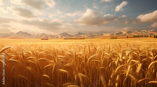 Tablou canvas Golden fields of wheat or barley