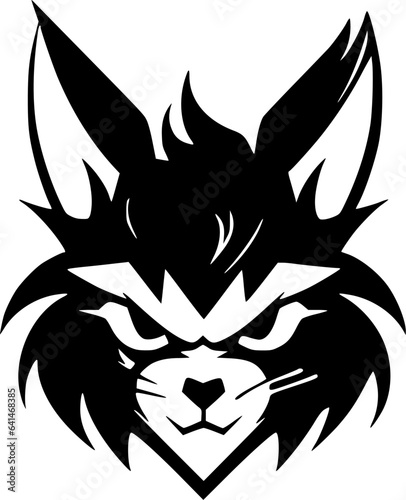 Fox | Black and White Vector illustration