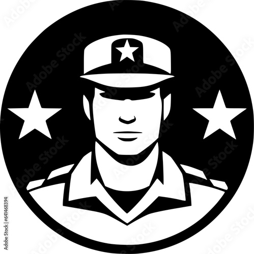 Army | Black and White Vector illustration