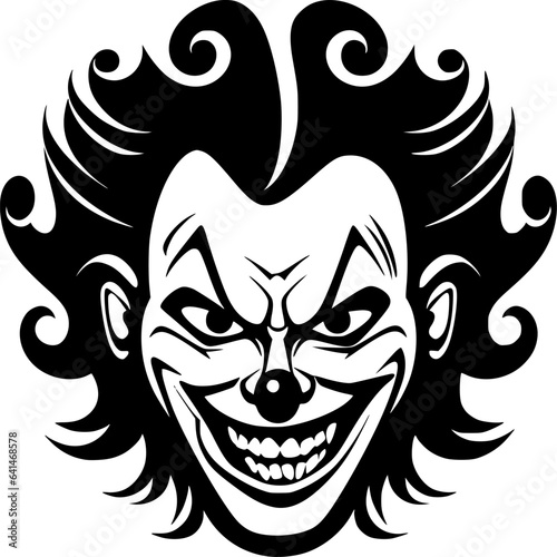 Clown - Minimalist and Flat Logo - Vector illustration