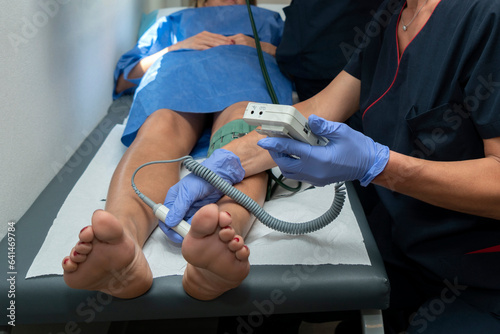 Blood pressure measurement from the popliteal artery leg, Ankle Brachial Index, Cardio‐ankle vascular index, tibial pulse. Posterior Tibial artery pulse palpation. PAP.