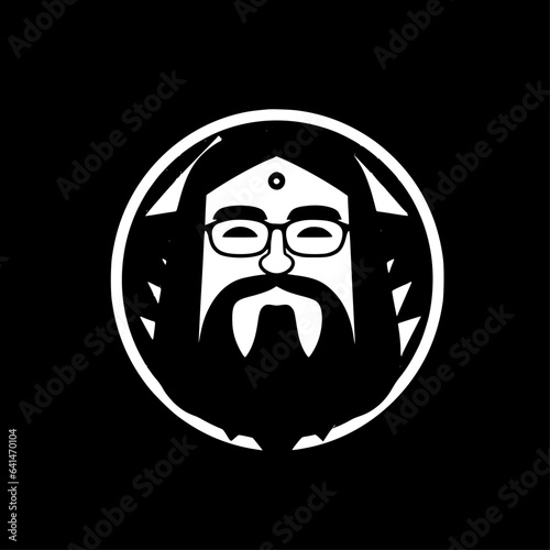 Hippie | Minimalist and Simple Silhouette - Vector illustration