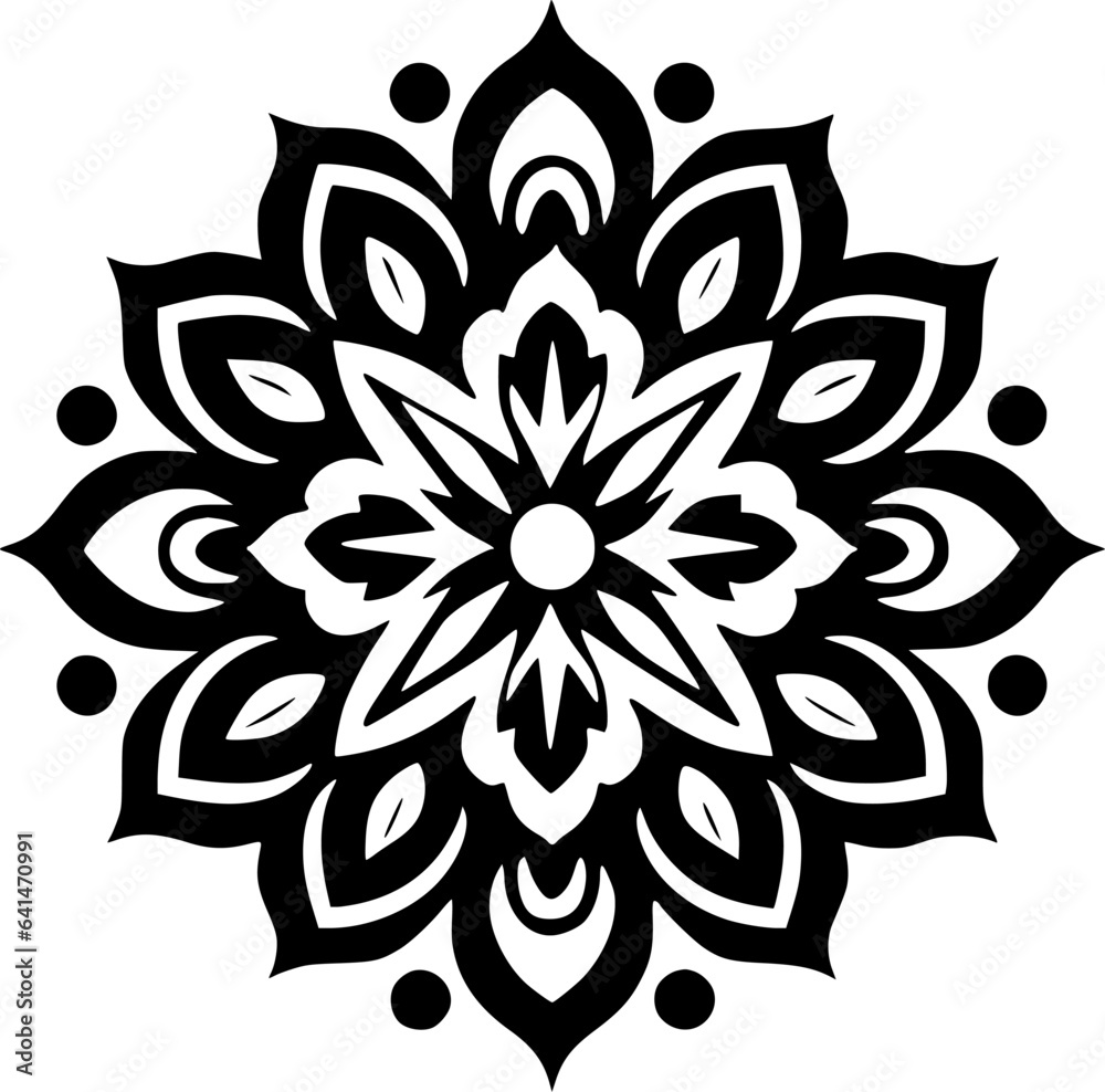 Mandala | Black and White Vector illustration Mandala | Black and White Vector illustration