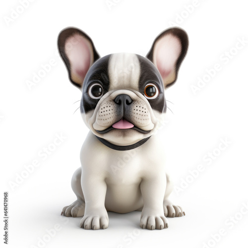Cute Cartoon French Bulldog...