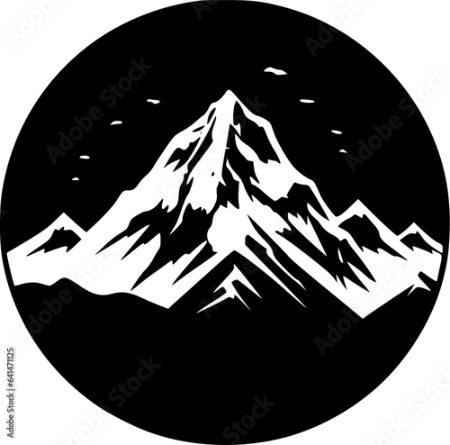 Mountain | Black and White Vector illustration