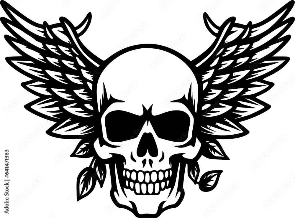 Fototapeta premium Skull - High Quality Vector Logo - Vector illustration ideal for T-shirt graphic