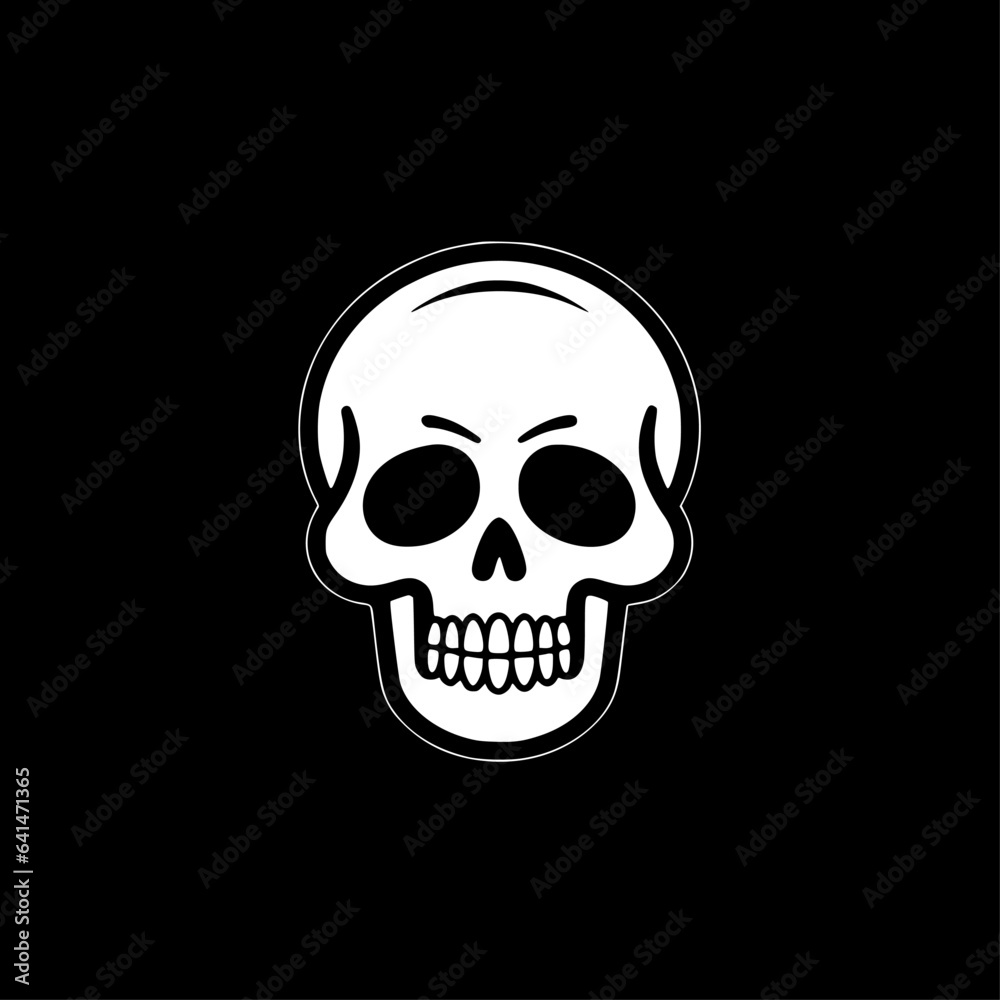Skull - Black and White Isolated Icon - Vector illustration Skull - Black and White Isolated Icon - Vector illustration