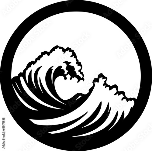 Wave | Black and White Vector illustration