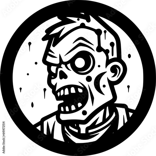 Zombie | Black and White Vector illustration