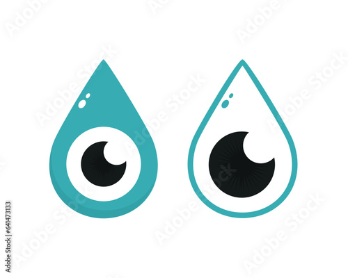 Water eye icon. Illustration vector