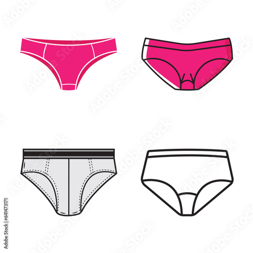 underpants icon logo vector design template