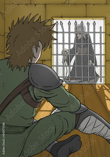 Characters trapped in jail photo