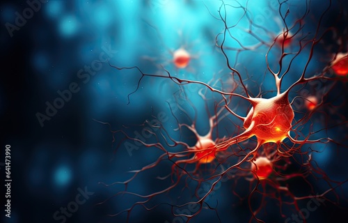 a neuron is shown with red color Generative AI