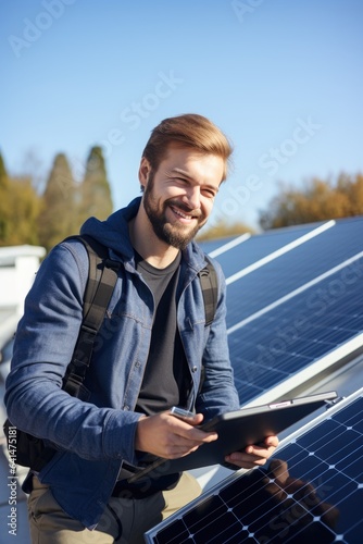 Young man technician checks...