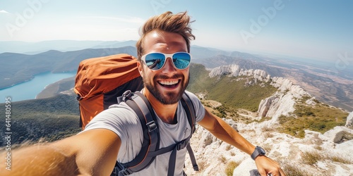 Mountain Selfie Adventure, Generative AI © Oleksii