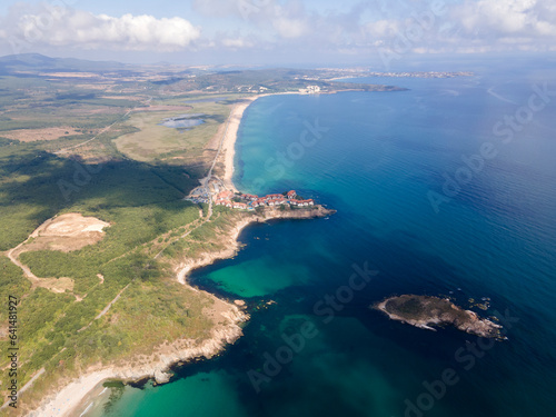 Aerial view of Arkutino region near resort of Dyuni, Bulgaria