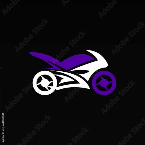 Motor sport logo design template. Motorcycle logo concept. Motor racer logo design concept template